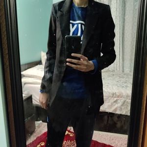 Long Basic black blazer from h&m